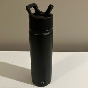 Simple Modern Summit Stainless Steel Black Water Bottle w Straw Lid 20oz.